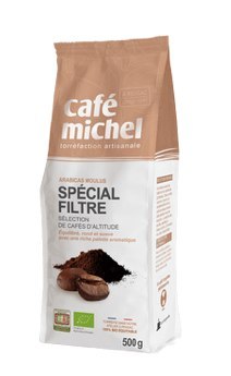 KAWA MIELONA ARABICA 100 % DO PARZENIA W DRIPIE FAIR TRADE BIO 500 g - CAFE MICHEL