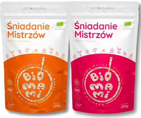 Śniadanie Mistrzów 2-pack Malina+Mango