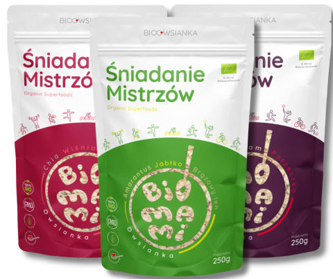 Śniadanie Mistrzów 3-pack Jabłko+Wiśnia+Porzeczka